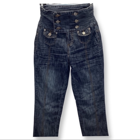 Drama Gold High Rise Denim Jeans Size 3 New Without Tags - Picture 2 of 5